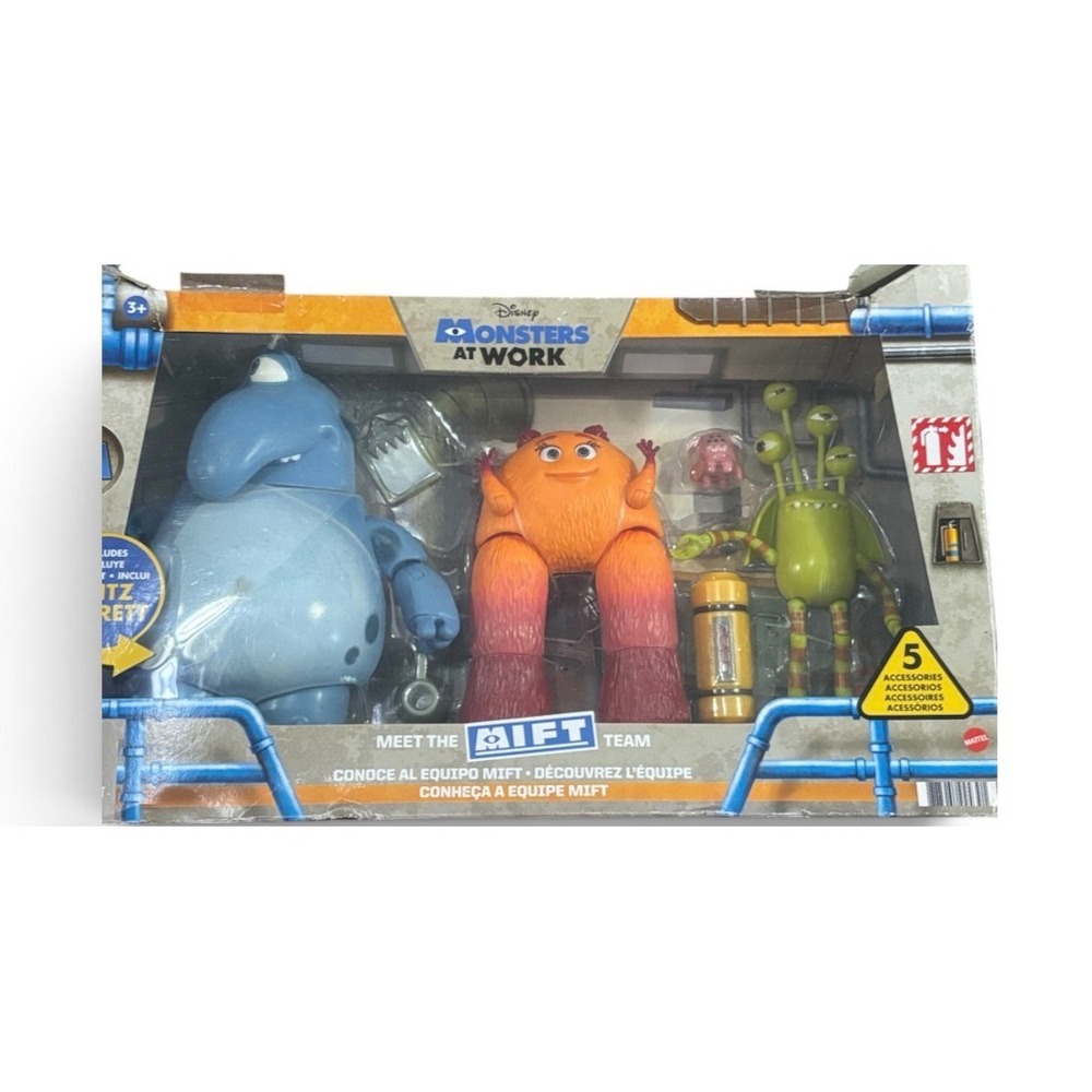 Disney Monsters at Work Meet The MIFT Team Figures pack new in box - Picture 3 of 10